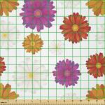 Modern Daisy Stretch Knit Fabric for Crafting