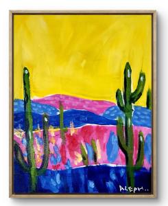 Pink Desert 14x11 Contemporary Expressionist Artwork