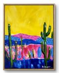 Pink Desert 14x11 Contemporary Expressionist Artwork