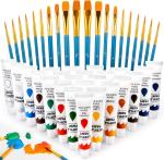 Vibrant Acrylic Paint Set with Art Brushes