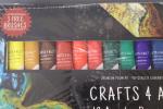 12-Pack Acrylic Paint Set with 3 Art Brushes