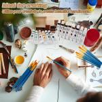 Vibrant Acrylic Paint Set with Art Brushes