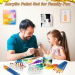 Vibrant Acrylic Paint Set with Art Brushes