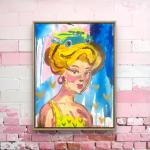 Original Abstract Canvas Portrait by Kinghorn 11" X 14