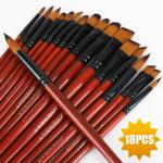 18-Piece Paint Brushes Set for All Mediums