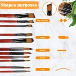 18-Piece Paint Brushes Set for All Mediums