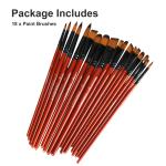 18-Piece Paint Brushes Set for All Mediums