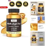 Metallic Gold Acrylic Paint for Art Projects