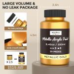 Metallic Gold Acrylic Paint for Art Projects