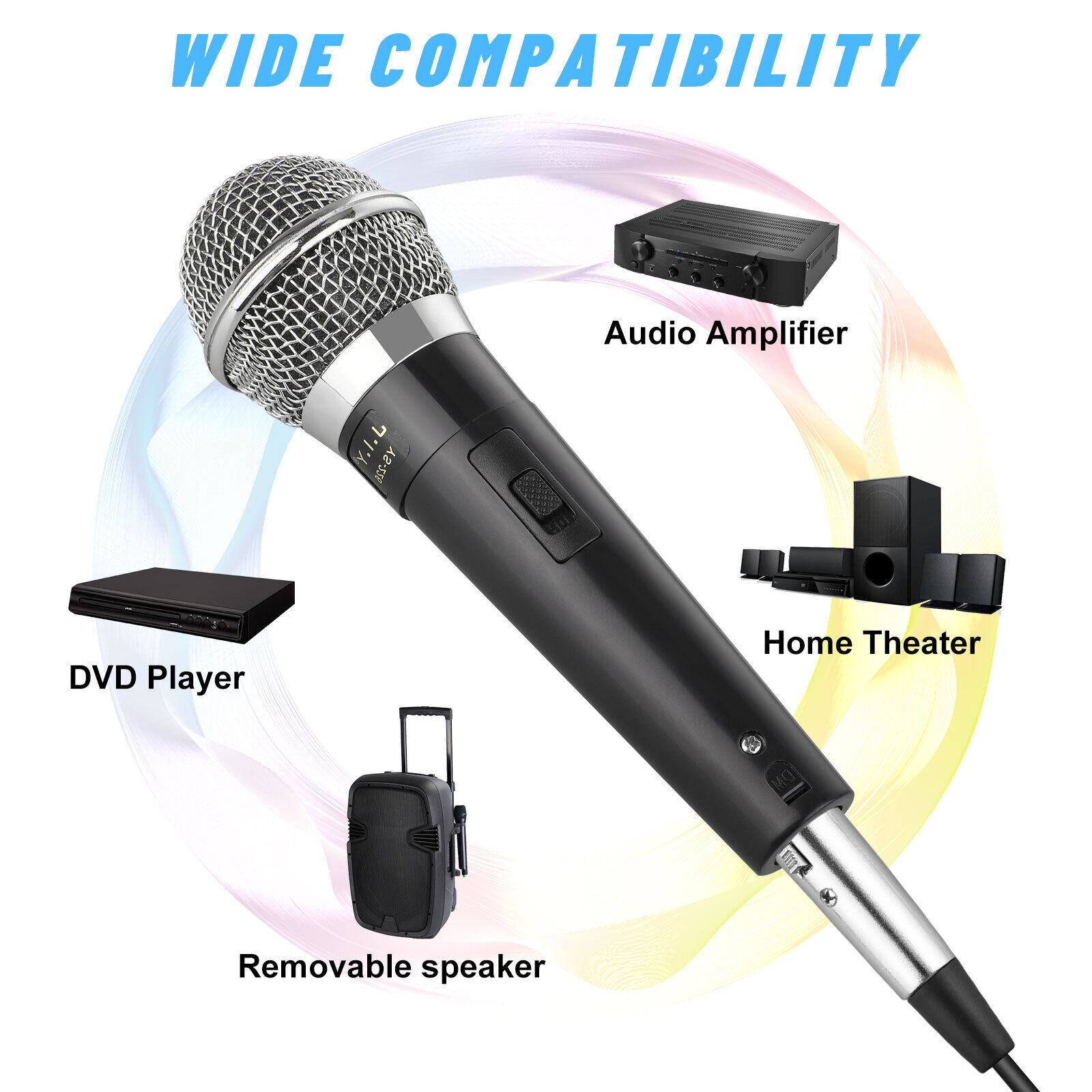10ft Dynamic Handheld Microphone for Karaoke