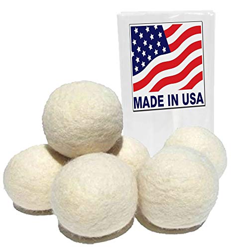 Set of 6 Eco-Friendly Handmade Wool Dryer Balls