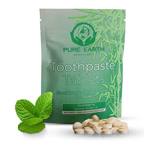 Vegan Zero Waste Toothpaste Tablets with Fluoride