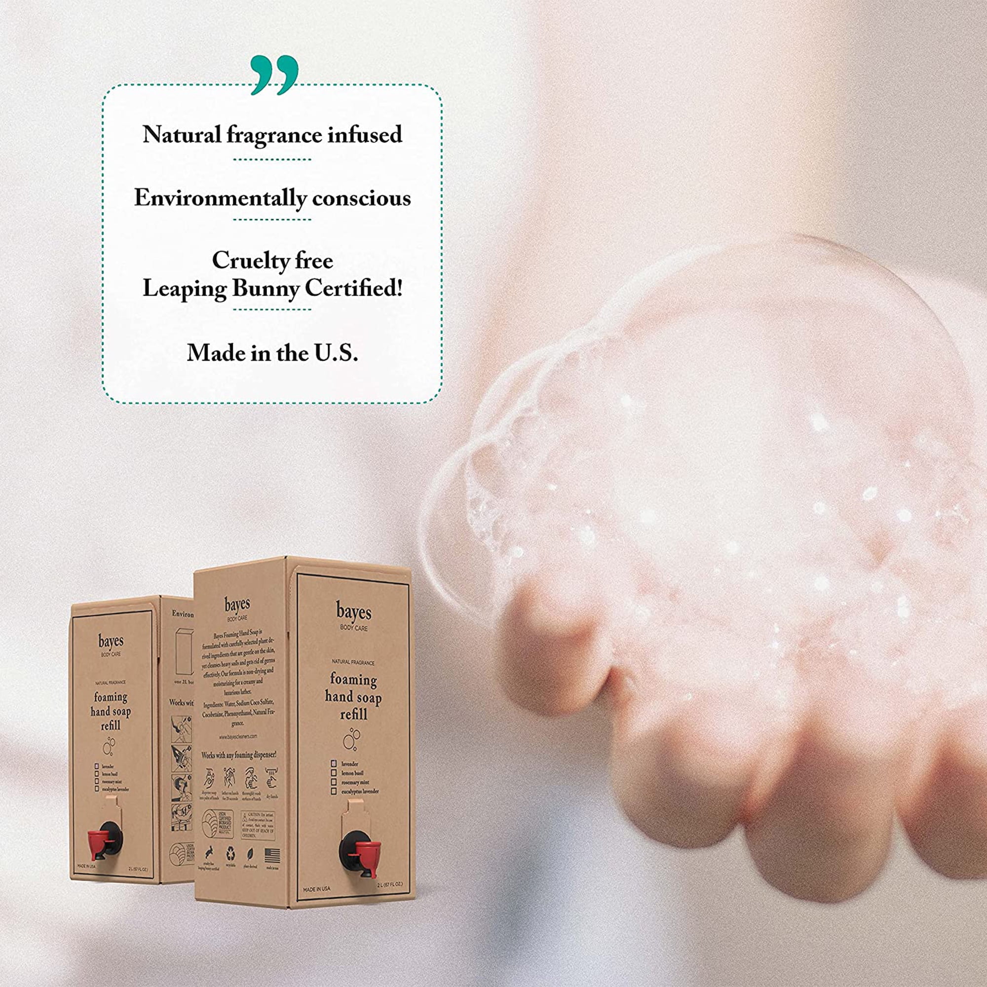 Bayes Rosemary Mint Eco-Friendly Hand Soap Refill