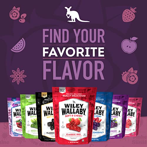 Wiley Wallaby Blasted Berry Chewy Licorice Twists 10oz