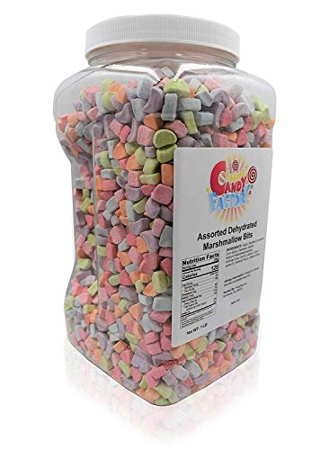 Sweet Assorted Dehydrated Marshmallow Bits Jar, 1 lb