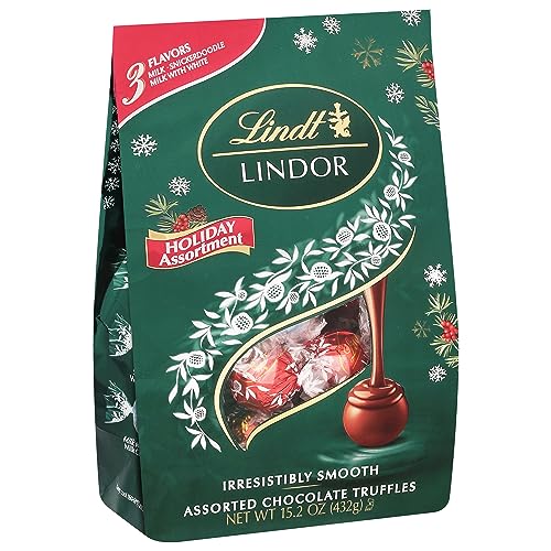 Lindt LINDOR Holiday Assorted Chocolate Truffles 15.2 oz