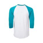 Soffe Classic Baseball Jersey, White/Teal, XX-Large