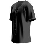 Sianline Baseball Jerseys Blank Button Down Shirts Plain Casual Short Sleeve Hipster Hip Hop Sports Adults Uniforms Black