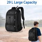 MATEIN Youth Baseball Bag, Softball Bag with Cleats Pocket for Girls, Boys, Adult, Large Baseball Backpack for Men with Fence Hook- Hold 2 Bats, Batting Mitten, Helmet, Caps, Teeball Gear