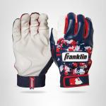 Franklin Sports Youth MLB Digi Camo Batting Gloves, White/Navy/Red, Medium