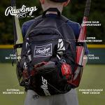 Rawlings | SAVAGE Backpack Equipment Bag | T-Ball / Baseball / Softball | Black
