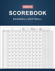 Baseball/Softball Scorebook: Simple Baseball/Softball Scorekeeper Book - Baseball/Softball Score Sheet - 100 Games 12 Players - Large Print - (8.5" x 11" Inches)