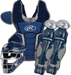 Rawlings | RENEGADE 2.0 Catcher's Set | Baseball | NOCSAE Certified | Youth Ages 12 and Under | Navy/Silver