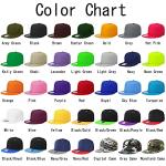 Falari Snapback Hat Cap Hip Hop Style Flat Bill Blank Solid Color Adjustable Size G201-01-Black
