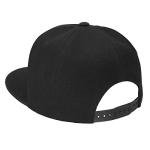 Falari Snapback Hat Cap Hip Hop Style Flat Bill Blank Solid Color Adjustable Size G201-01-Black