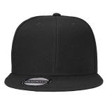 Falari Snapback Hat Cap Hip Hop Style Flat Bill Blank Solid Color Adjustable Size G201-01-Black