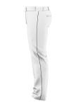 Alleson Athletic Men's Crush Premier Braided Baseball Pant, White/Black, Medium