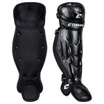 Champro Optimus MVP Single Knee Baseball Catcher’s Leg Guards, 13.5" Shin Length, Black, Model Number: CG107B