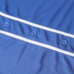 NJKA Blank Plain Hip Hop Hipster Button Down Baseball Jersey, Short Sleeve Active T Shirts (Blue, Large)