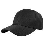 Gelante Adult Plain Baseball Cap Hat Classic Adjustable Size for All Seasons. 20-001-Black-1PC