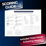 Covey Sports Baseball Scorebook with Side-by-Side Format - 50-Game Softball Scorebook and Baseball Score Keeping Book for Coaches & Announcers - Durable Spiral-Bound Sheets with Pitch Count Tracker