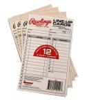 Rawlings | SYSTEM-17 Lineup Card Refill Pack | Baseball/Softball | Four-Part Lineup Cards