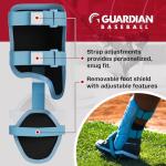 Guardian Baseball Leg Guard Youth and Adult | Right & Left Handed Hitters | Baseball Shin Guards Batting | Ankle Guard | Adjustable | Lightweight Flexible - Adult, Columbia Blue