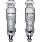 Rawlings | VELO Catcher's Leg Gaurds | Baseball | Adult 16.5" | White/Silver