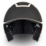 CHAMPRO HX Legend Plus Performance Baseball Batting Helmet with Removeable Jaw Guard in Two-Tone Color Matte Finish, HXM2BJ, Black, White, Junior Medium