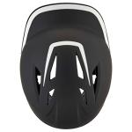 CHAMPRO HX Legend Plus Performance Baseball Batting Helmet with Removeable Jaw Guard in Two-Tone Color Matte Finish, HXM2BJ, Black, White, Junior Medium