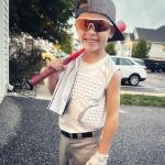 COOLOMG Youth Baseball Padded Shirt Kids Chest Protector Rib Heart Guard Sternum Protection for Football Softball Lacrosse Rugby White M