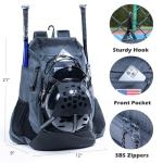 VIGEGARI Baseball Bag Softball Bat Bag - Baseball Backpack Adult with Gear Klip To Hold Baseball Glove, Baseball Essential Gear - Youth Baseball Bag for Boys, Girls, Baseball Accessories, Grey