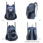 VIGEGARI Baseball Bag Softball Bat Bag - Baseball Backpack Adult with Gear Klip To Hold Baseball Glove, Baseball Essential Gear - Youth Baseball Bag for Boys, Girls, Baseball Accessories, Grey