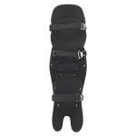 Champion Sports Umpire Leg Guards: Single Knee Umpire’s Shin Guard for Baseball & Softball - Pair of 16.5" Umpiring Shin Pads for Adults - Black