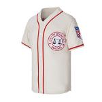 jimmy dugan 43 City of Rockford Peaches A League of Their Own Movie Men's Baseball Jersey Stitched Size XXL Cream