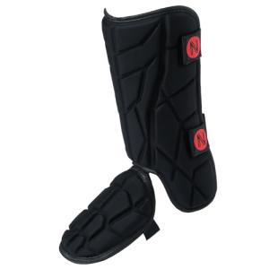NURIBASE Batter's Leg Guards, Baseball/Softball Leg Guard, Adult and Youth Size - Black Youth