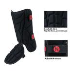 NURIBASE Batter's Leg Guards, Baseball/Softball Leg Guard, Adult and Youth Size - Black Youth