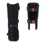 NURIBASE Batter's Leg Guards, Baseball/Softball Leg Guard, Adult and Youth Size - Black Youth