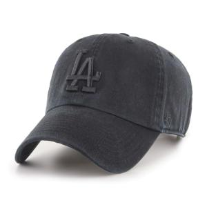 '47 Brand Strapback Cap - Clean UP LA Dodgers Black Washed