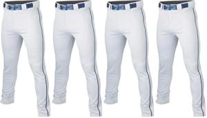 Easton | RIVAL+ Piped Baseball Pant | White/Navy | Youth | Large